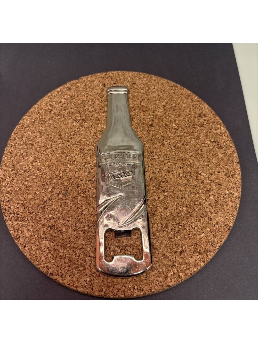 VINTAGE BOTTLE Opener Beer Themed - Smirnoff Twisted